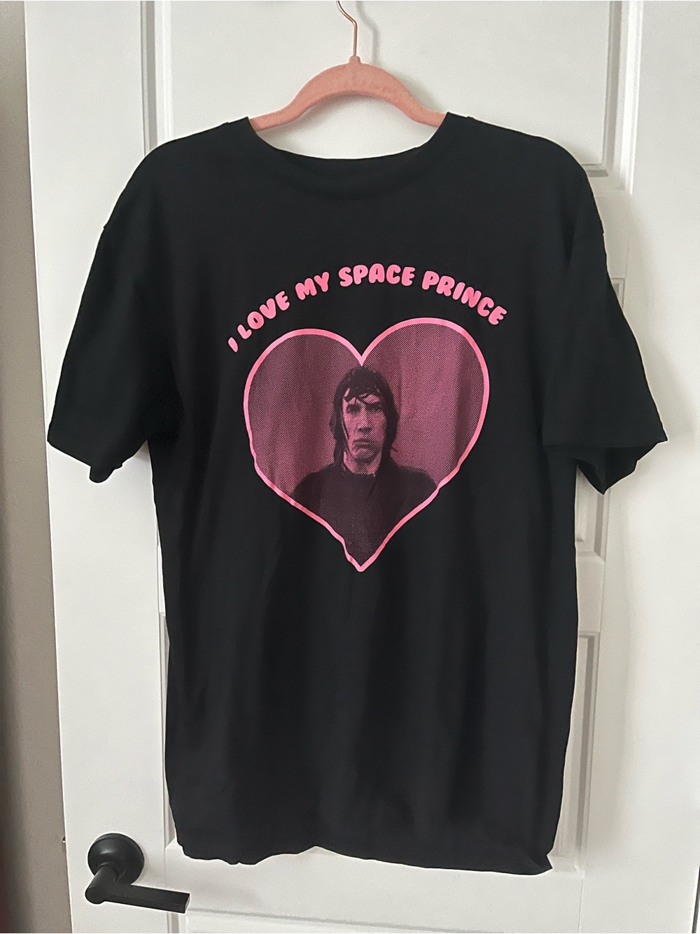 Super Yaki  "I Love My Space Prince" Kylo Ren Ben Solo LARGE L Black & Pink